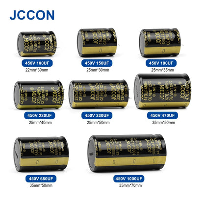 Audio Electrolytic Capacitor 450V 100UF 150UF 180UF 330UF 470UF 820UF High Frequency Low ESR for HiFi Amplifier Speaker