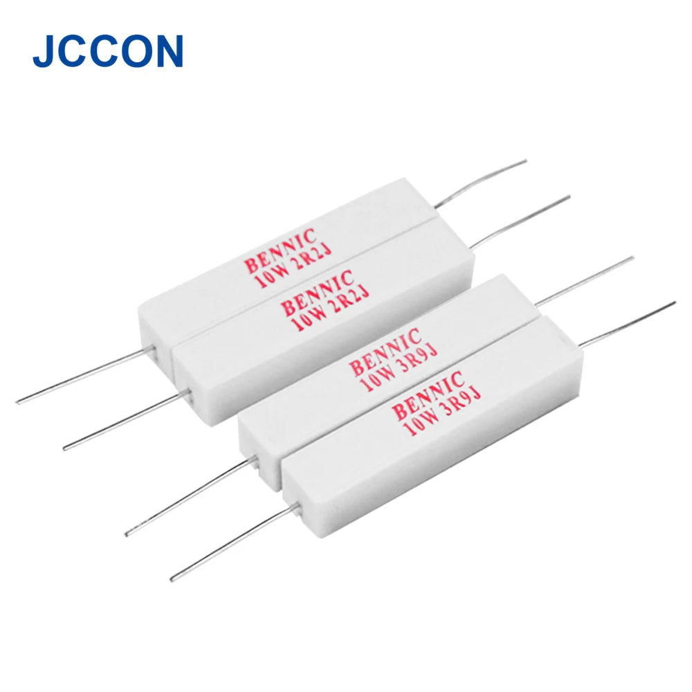 10W Cement Resistor 250V Power Resistance SQP IOW 1.1Ω–18Ω Ceramic Cement