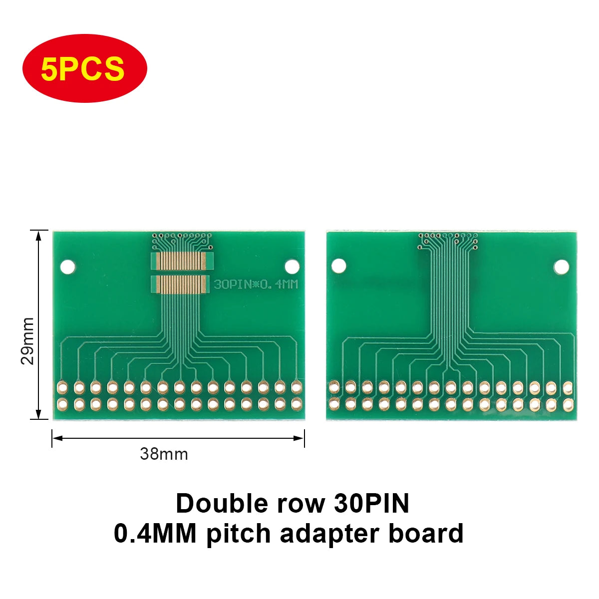 10P–30P Double-Row Test Adapter Board for LCM TFT LCD PCB 2.0mm/2.54mm Connector
