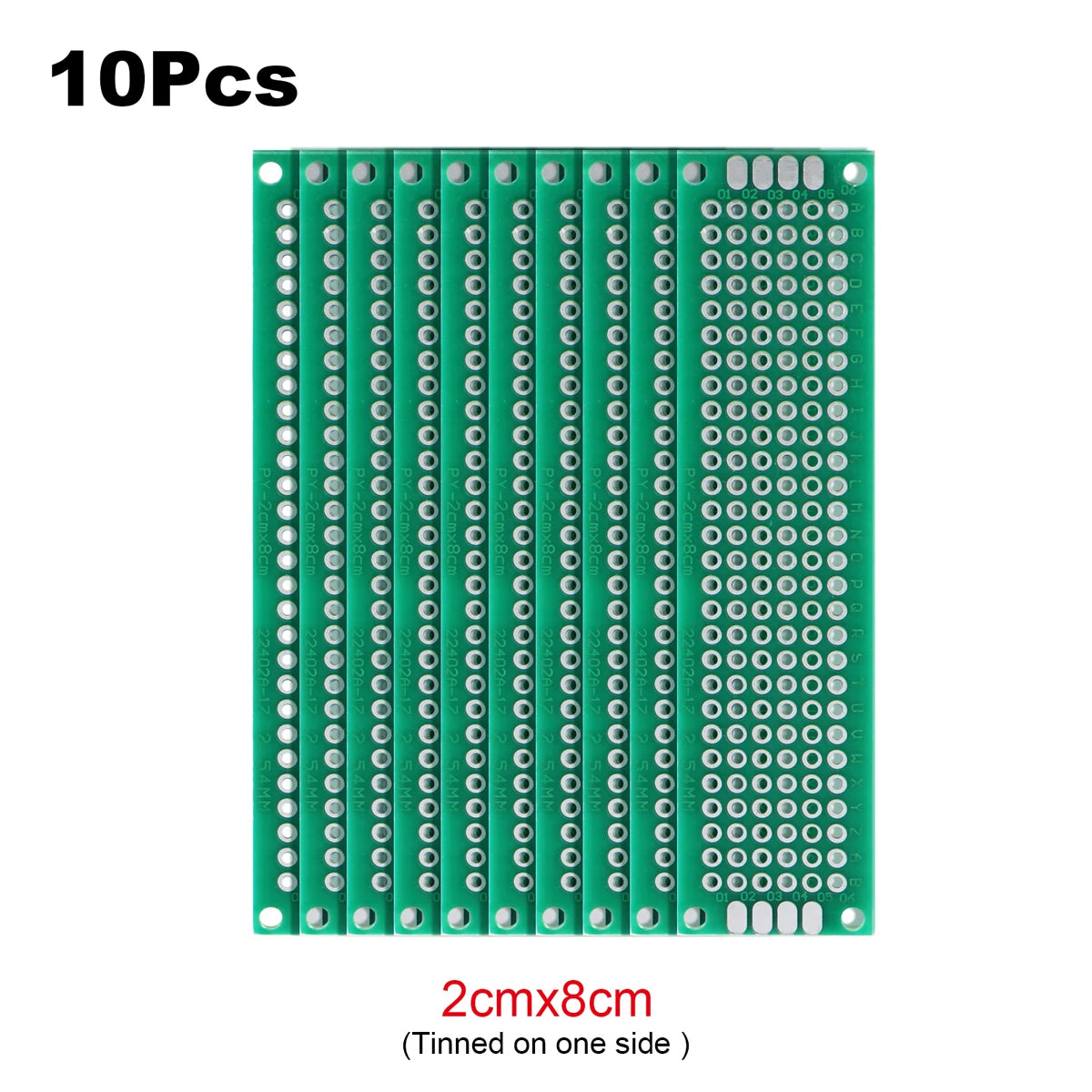 PCB Stripboard Prototype Board Single-Side Universal Prototyping 2x8, 3x7, 4x6, 5x7, 6x8, 7x9, 8x12, 9x10 Soldering