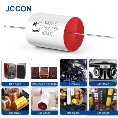 400V MKP Metallized Polypropylene Film Audio Capacitor 0.68µF-20µF for HiFi Frequency Divider