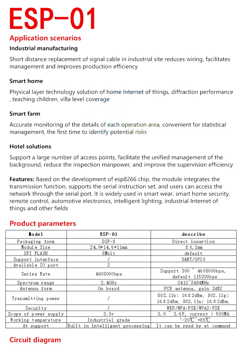 ESP8266 / ESP32 Serial WiFi Wireless Module Transceiver for Arduino and IoT Projects