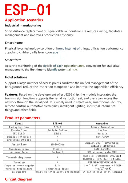 ESP8266 / ESP32 Serial WiFi Wireless Module Transceiver for Arduino and IoT Projects