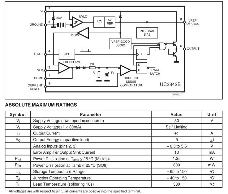 5PCS UC3845 SOP-8 PWM Controller SMD IC Chipset for Switch Mode Power Supply and DC-DC Converters