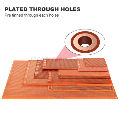 PCB Prototype Board 7x9cm Universal DIY Matrix Single-Row Continuous Hole Soldering Plate