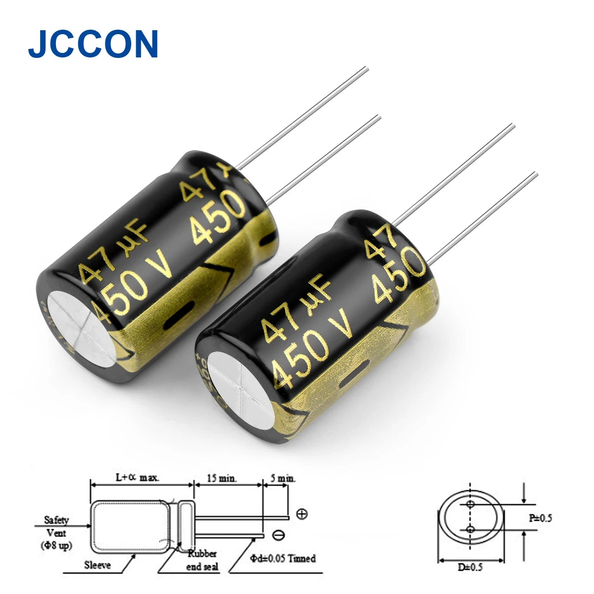 Aluminum Electrolytic Capacitor 450V 47uF High Frequency Low ESR Low Resistance