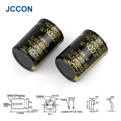 Audio Electrolytic Capacitor 25V 10000UF-47000UF High Frequency Low ESR for HiFi Amplifier Speaker