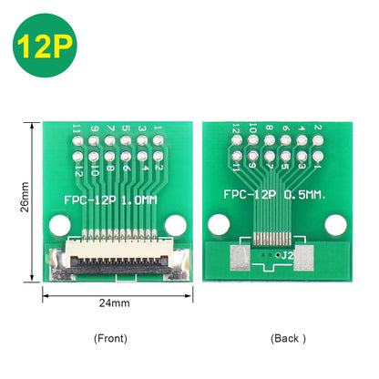 FPC Adapter Plate 6–40Pin to 2.54mm Straight Plug for 1.0mm Cable PCB