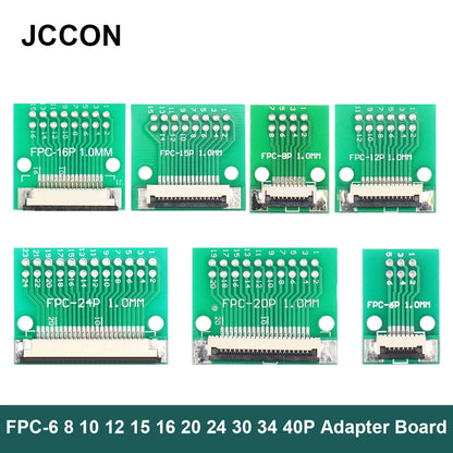 FPC Adapter Plate 6–40Pin to 2.54mm Straight Plug for 1.0mm Cable PCB