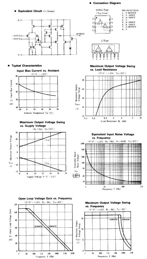 5PCS RC4558D DIP-8 Dual Operational Amplifier IC 4558 Series