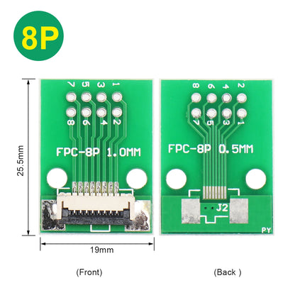 FPC Adapter Plate 6–40Pin to 2.54mm Straight Plug for 1.0mm Cable PCB