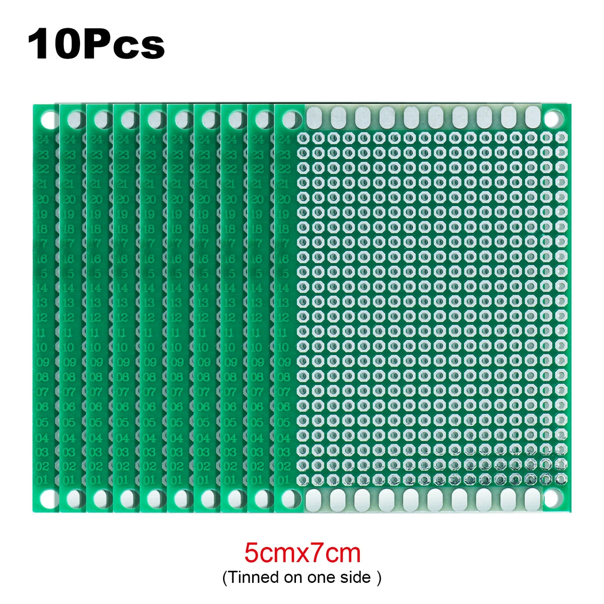 PCB Stripboard Prototype Board Single-Side Universal Prototyping 2x8, 3x7, 4x6, 5x7, 6x8, 7x9, 8x12, 9x10 Soldering