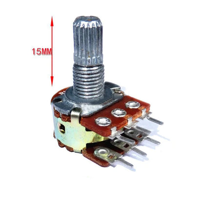2pcs WH148 6-Pin Dual Stereo Potentiometer – 1K to 500K Amplifier Knob
