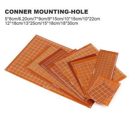 PCB Prototype Board 10x22cm Universal DIY Matrix Single-Row Continuous Hole Soldering Plate