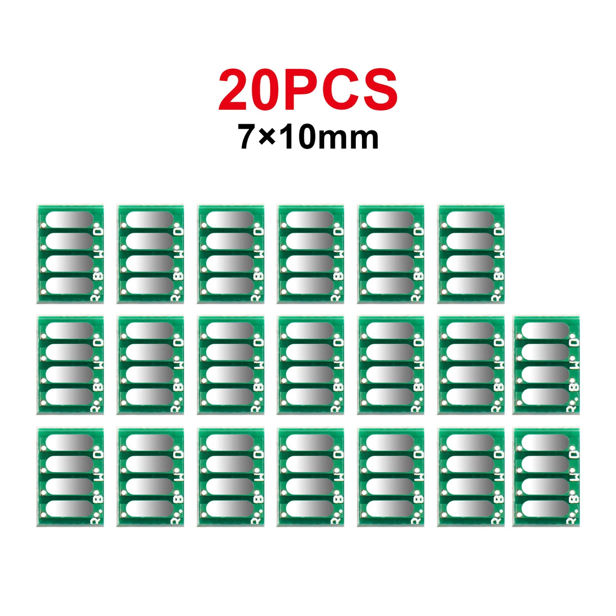 Double-Sided PCB Pitch Adapter Converter Board Set DIY 6x11, 6x10, 7x10, 8x10, 8x12, 6.5x8.7mm