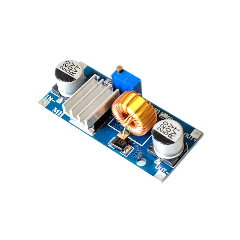 XL4015 DC-DC Adjustable Step-Down Power Supply Module 4–38V to 1.25–36V 5A with LED and Heat Sink