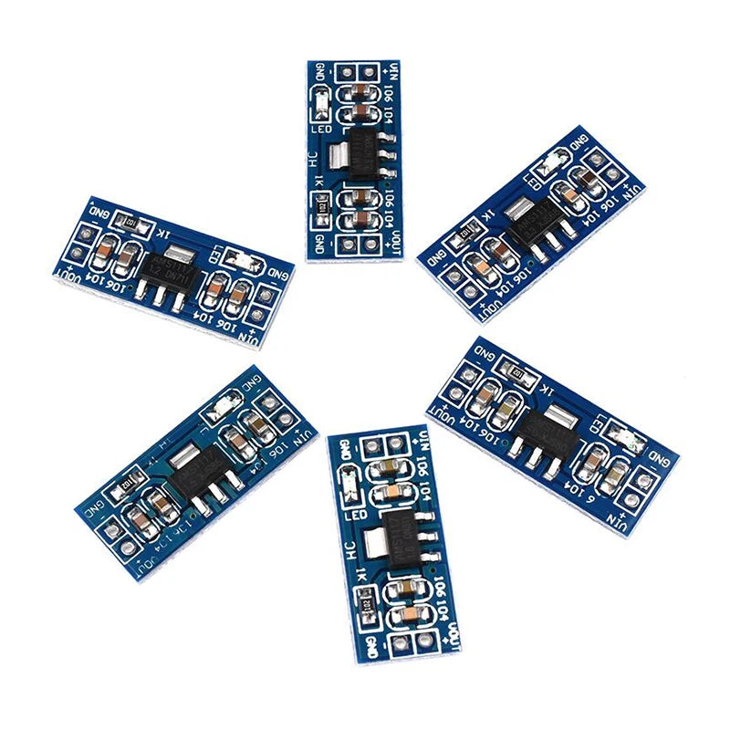 AMS1117 Voltage Regulator Power Supply Module — 1.2V/1.5V/1.8V/2.5V/3.3V/5V (2pcs)