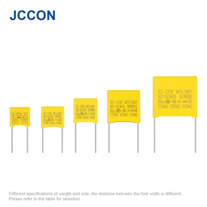 X2 Polypropylene Film Capacitors 275VAC 0.1µF–0.47µF
