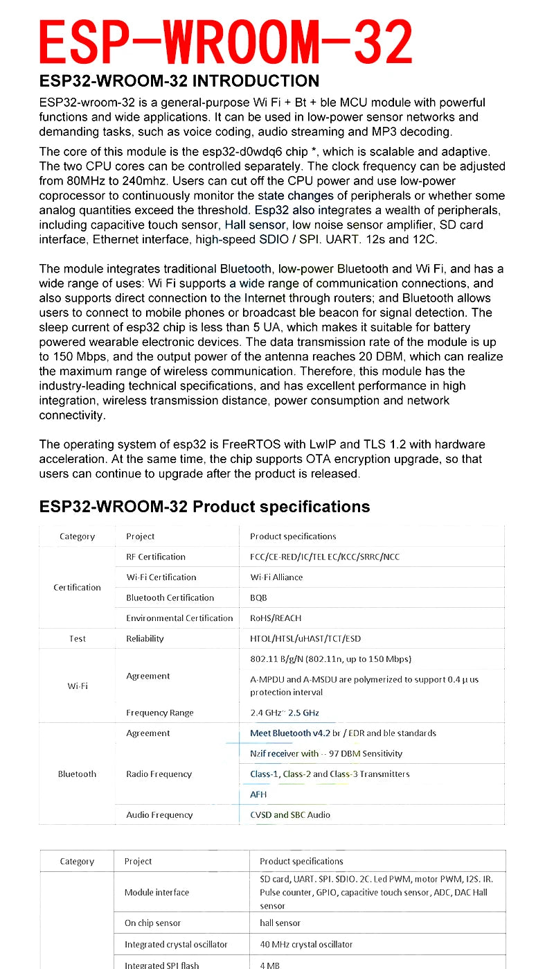 ESP8266 / ESP32 Serial WiFi Wireless Module Transceiver for Arduino and IoT Projects