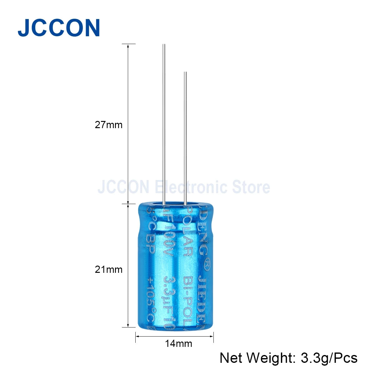 100V Vertical MKP Polypropylene Audio Capacitor 1.5µF-3.3µF for Speaker Frequency Divider & Crossover