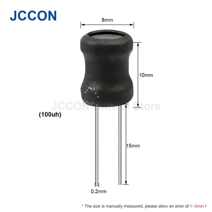 0810 8x10mm I-Shape Power Inductor Copper Coil DIP 2Pin 100uH–680uH