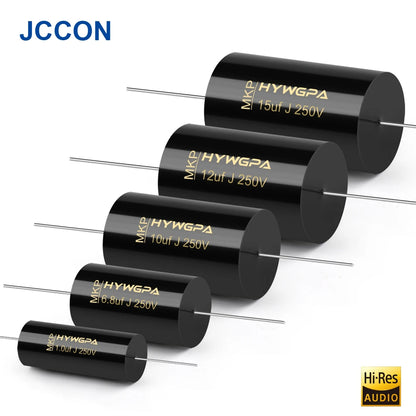 100V-250V MKP Axial Audio Capacitor for HiFi Crossover, Coupling & Frequency-Divided Speaker Applications
