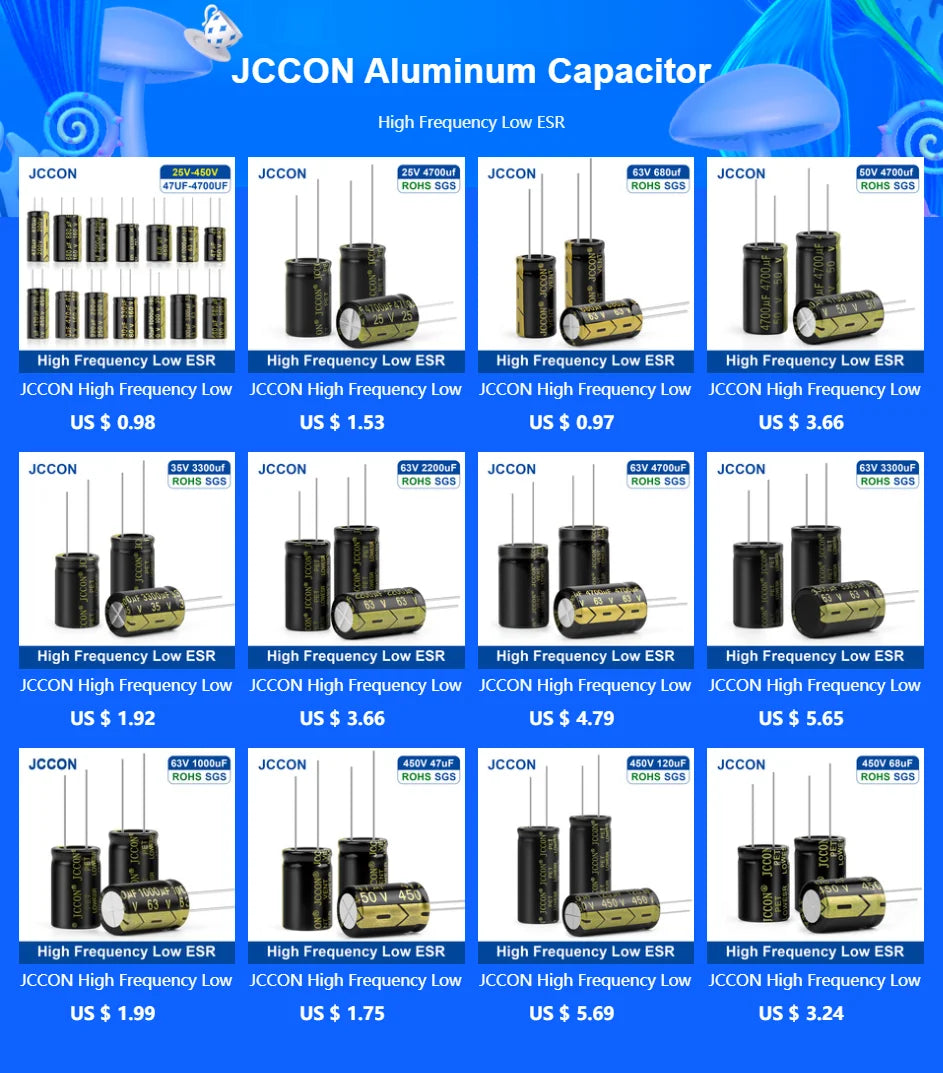 Aluminum Electrolytic Capacitor 35V 10000uF High Frequency Low ESR Low Resistance
