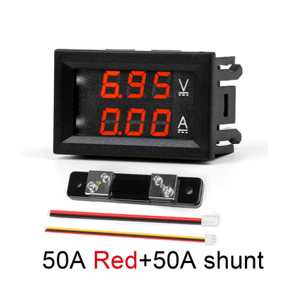DC Dual Display Digital Voltmeter and Ammeter 0-100V 1A–100A LED Module DSN-VC288