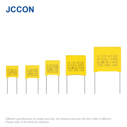 X2 Polypropylene Film Capacitors 275VAC 0.1µF–0.56µF