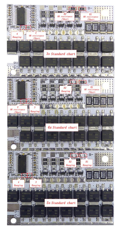 3S 4S 5S BMS 100A Lithium Battery Protection Board | 12V 16.8V 21V Li-ion Li-polymer Balance Charging Module