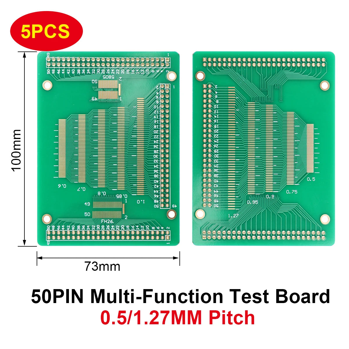 Multi-Function Transfer Test Board 50PIN 0.5–1.27mm Pitch for LCM TFT LCD