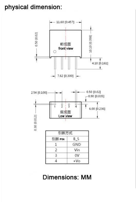 B0505S DC-DC Isolation Power Module 5V to 5V SIP-4
