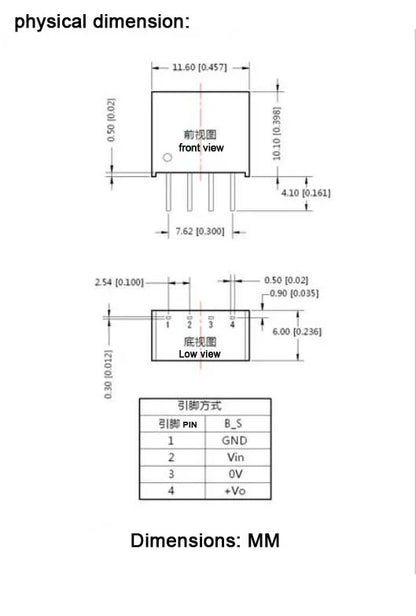 B0505S DC-DC Isolation Power Module 5V to 5V SIP-4