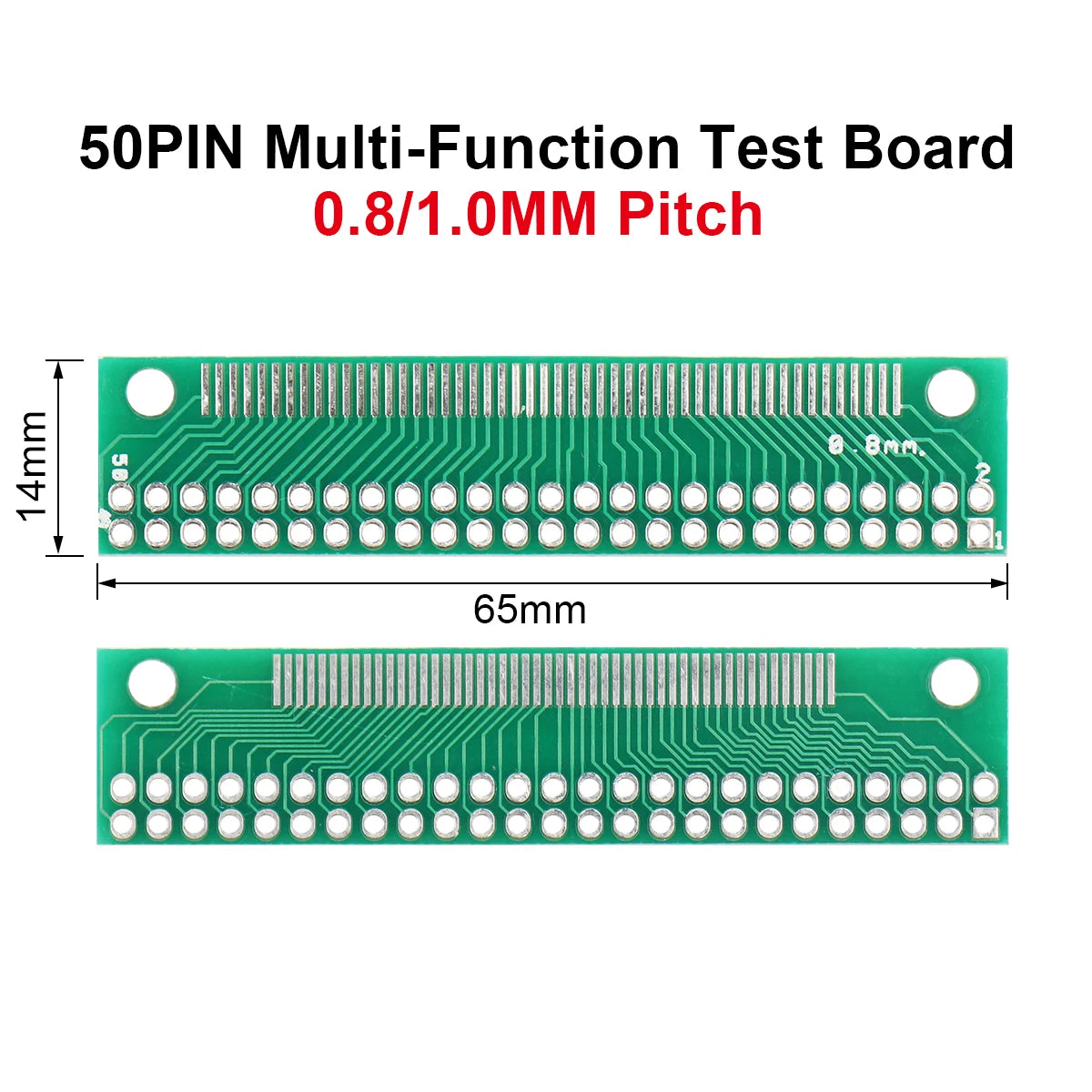 Multi-Function Transfer Test Board 50PIN 0.5–1.27mm Pitch for LCM TFT LCD
