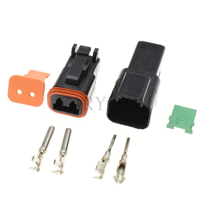 2 Pin Male Female Sealed Waterproof Electrical Wire Connector Plug 22-16AWG DT06-2S DT04-2P