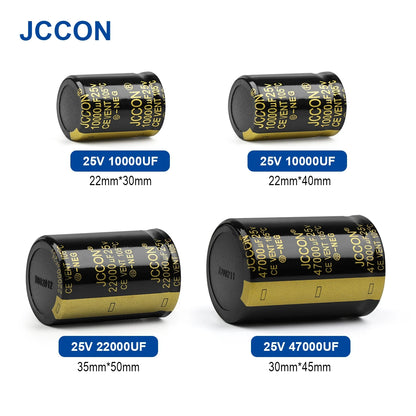 Audio Electrolytic Capacitor 25V 10000UF-47000UF High Frequency Low ESR for HiFi Amplifier Speaker