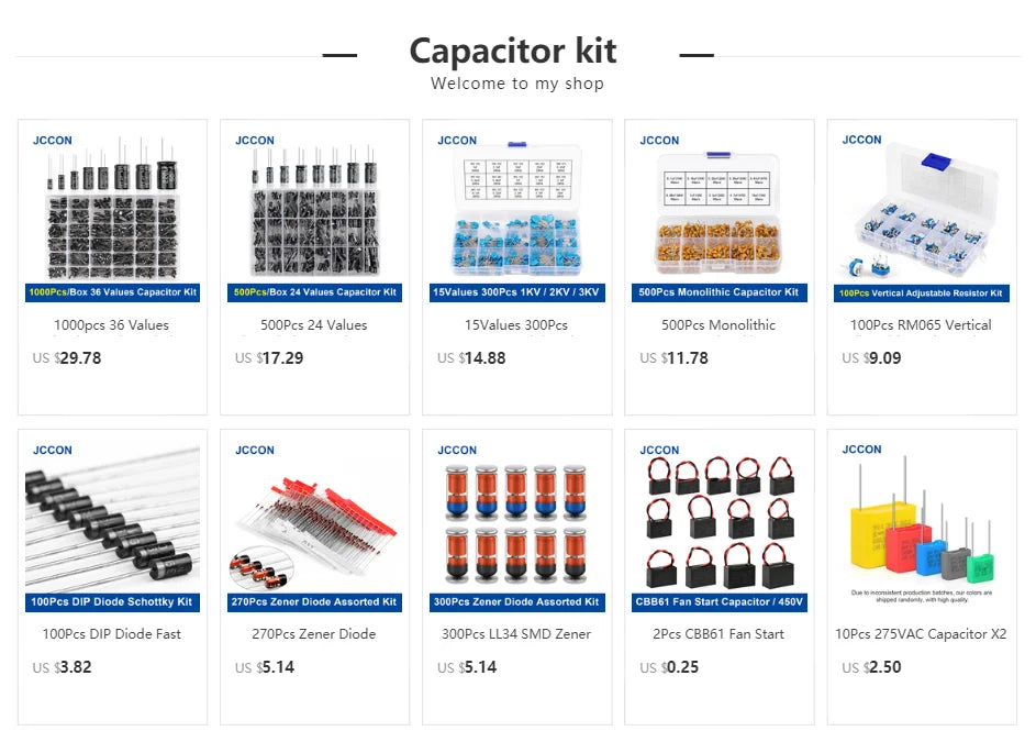 Polypropylene Film Capacitor 100V–630V 1nF–470nF Safety Correction Capacitor for Electronic Circuits