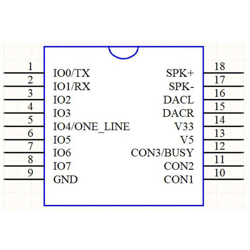 MP3 Voice Playback Module DY-SV17F 4MB Sound Module with IO Trigger Serial Port Control and USB Download