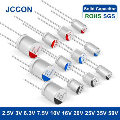 Solid Capacitor 2.5V–50V 100uF–470uF for Motherboard and Graphics Card Applications