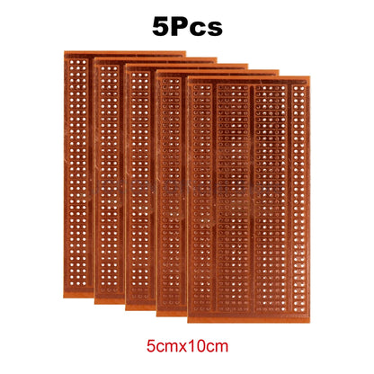 Bakelite PCB Prototype Board Single-Side Copper Experimental Circuit 5x7, 5x10cm Yellow