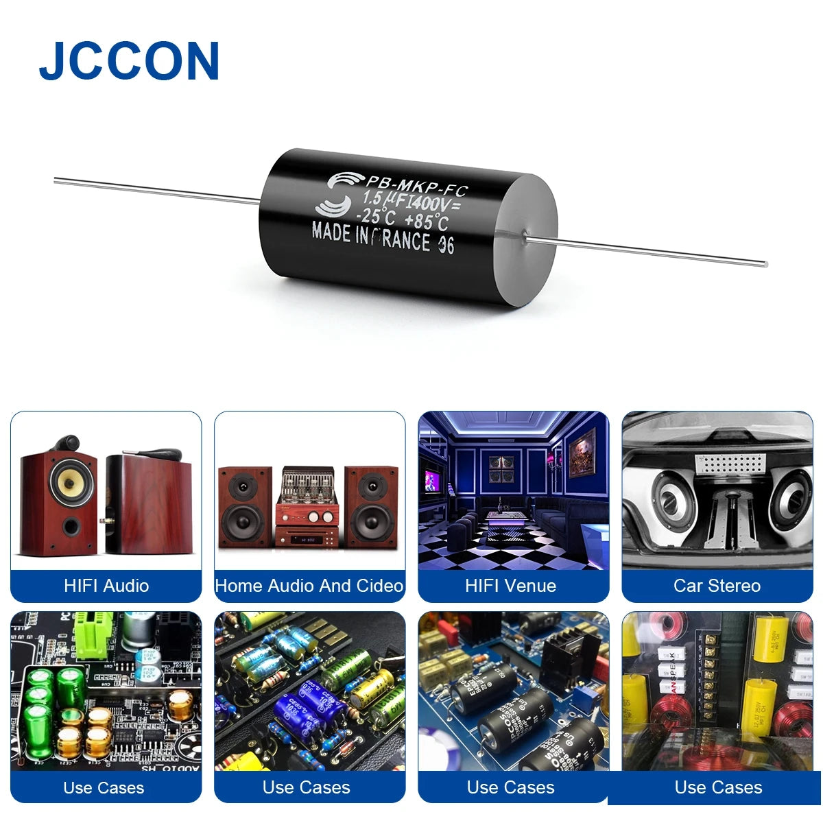 400V-630V MKP Metal Film Audio Capacitor 1.5µF-4.7µF for HiFi and Audiophile Applications