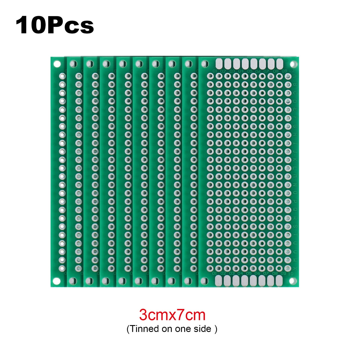PCB Stripboard Prototype Board Single-Side Universal Prototyping 2x8, 3x7, 4x6, 5x7, 6x8, 7x9, 8x12, 9x10 Soldering