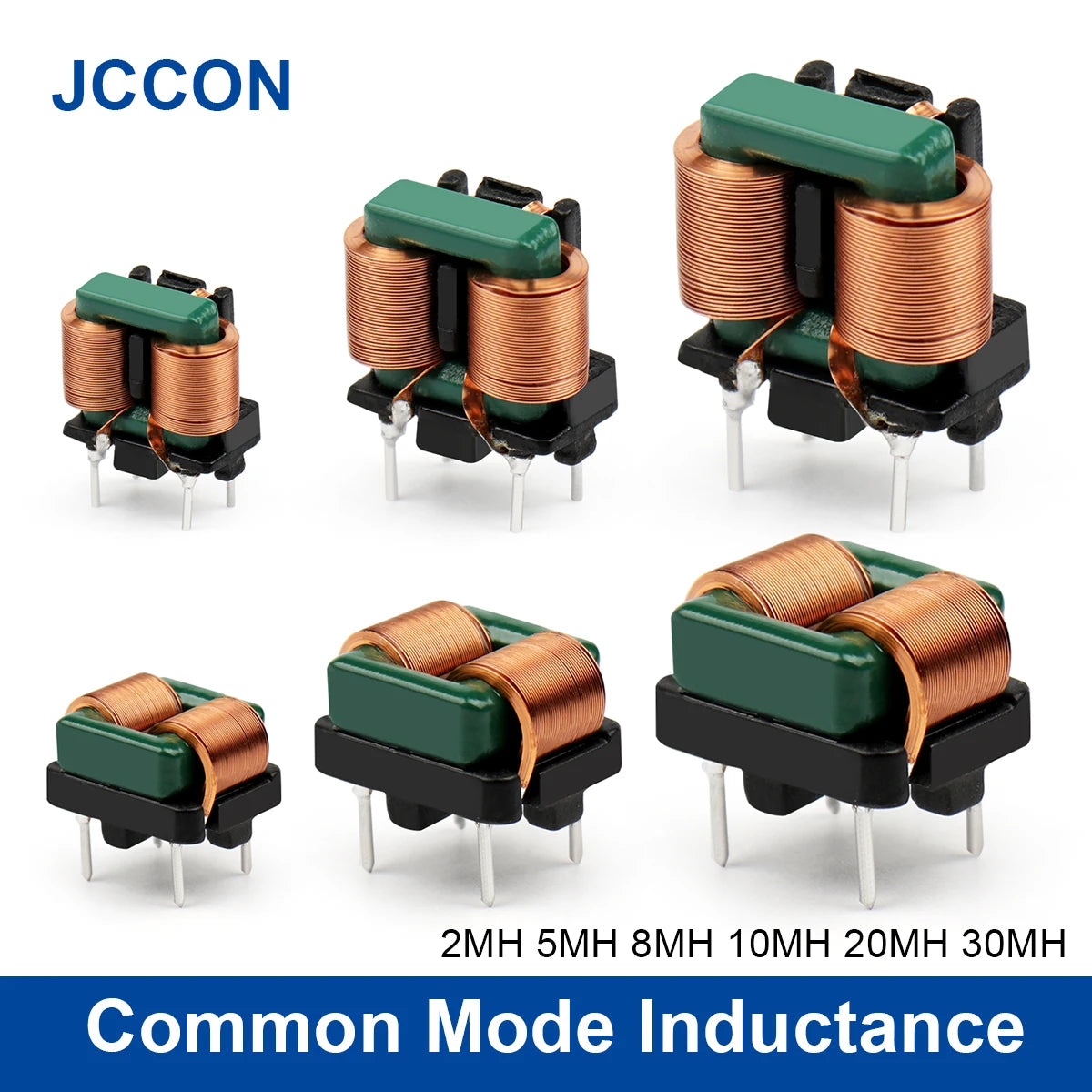 Common Mode Inductance Filter Toroidal Coil High Current Flat Copper Wire EMI Suppression Straight Pin 2mH–8mH