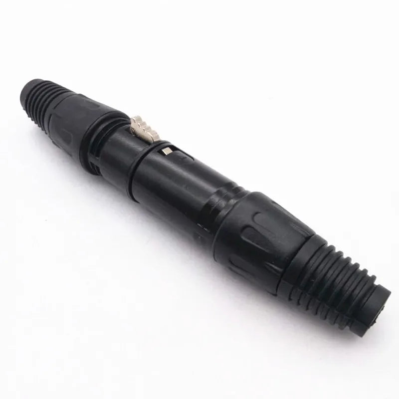 XLR DMX 3-Pin Male & Female MIC Snake Plug Audio Microphone Cable Connector, Signal Transmitter
