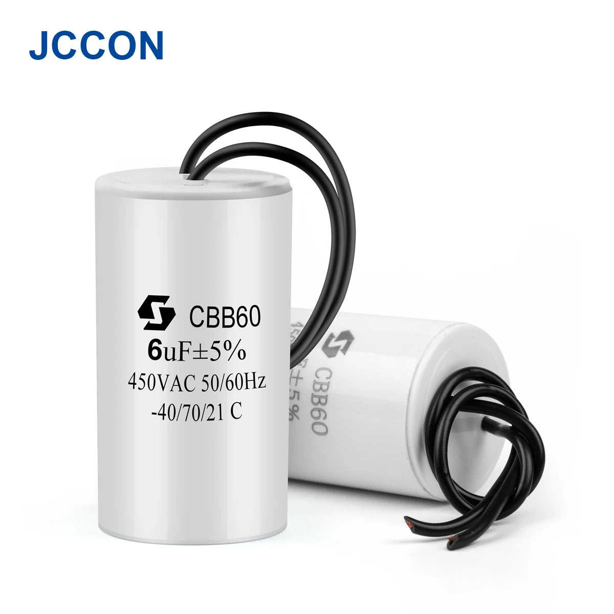 CBB60 450V AC Motor Running Capacitor for Water Pump, Start and Run Capacitor 3uF to 80uF
