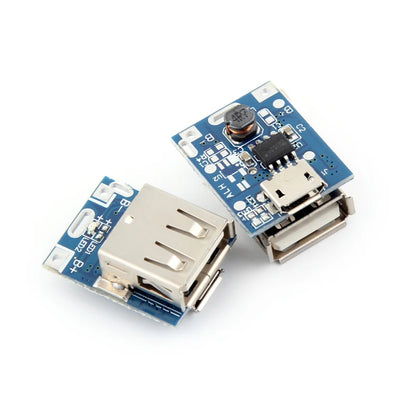 2pcs 5V Boost Converter Step-Up Power Module with Lithium Battery Charging, Protection, and LED Display for DIY Charger
