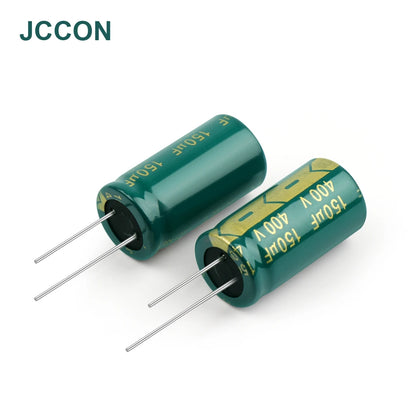 JCCON Aluminum Electrolytic Capacitor | High Frequency Low ESR | 6.3V-450V, 100UF-470UF | For Audio & Power Supply