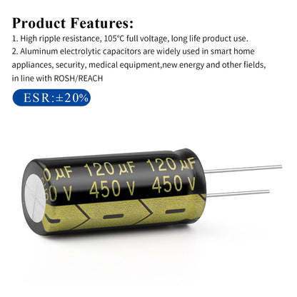 Aluminum Electrolytic Capacitor High Frequency Low ESR 25V–450V 68uF–10000uF