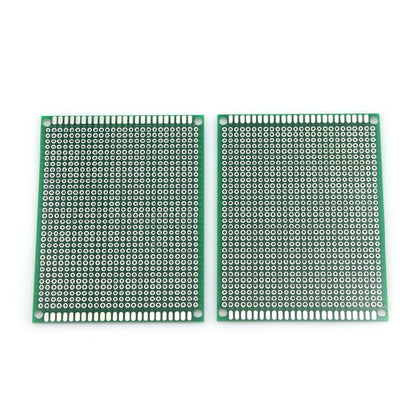 7×9cm Double-Sided Prototype PCB Board — 2.54mm Pitch, 1.6mm, FR4, Arduino (2-Pack)