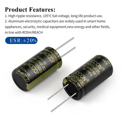 Aluminum Electrolytic Capacitor High Frequency Low ESR 25V–450V
